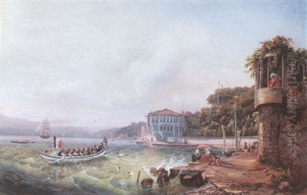 On The Bosphorus Oil Painting by Auguste-Etienne-Francois Mayer