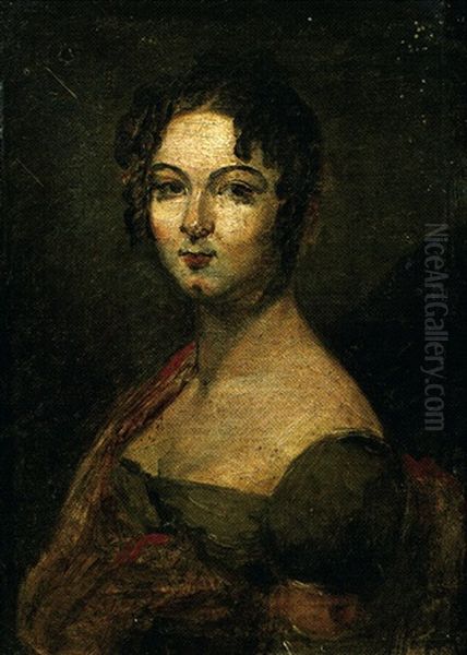 Portrait De Jeune Femme En Buste Oil Painting by Constance (Marie Francoise C. La Martiniere) Mayer