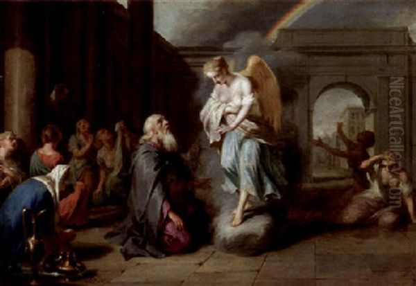 The Annunciation To Zacharias Oil Painting by Constance (Marie Francoise C. La Martiniere) Mayer