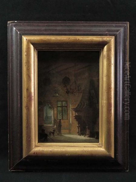 Interior Nuremberg Germany Oil Painting by Friedrich Carl Mayer