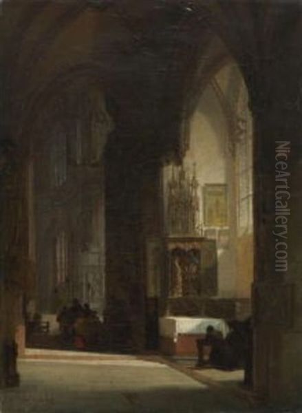 Nurnberg - St. Lorenz Oil Painting by Friedrich Carl Mayer