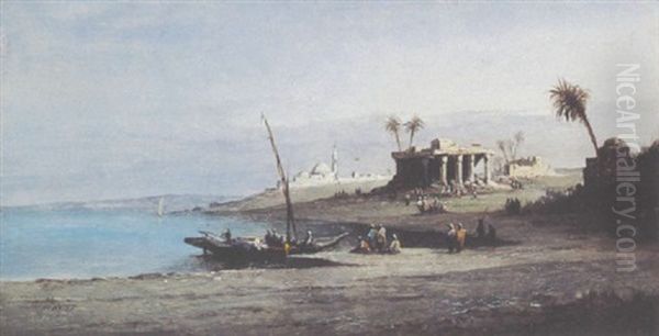 Kom Ombo, Haute Egypte Oil Painting by Louis Mayer