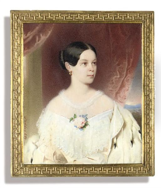 Grand Duchess Alexandra Iosifovna Oil Painting by Thaddaus (Taddeo) Mayer