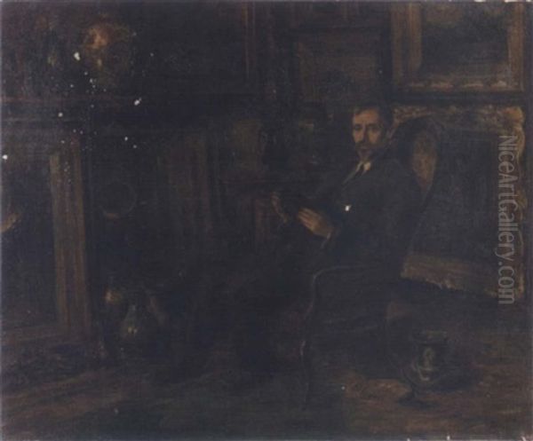 Dr. Isaac Monroe Cline At Home by Robert Bledsoe Mayfield