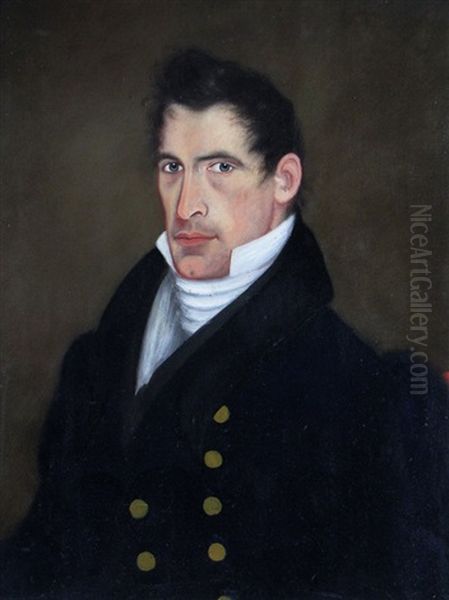 Untitled (portrait Of A Handsome Sea Captain) Oil Painting by Frederick Mayhew