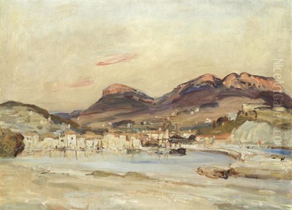 View Of Cassis Oil Painting by Fred Mayor