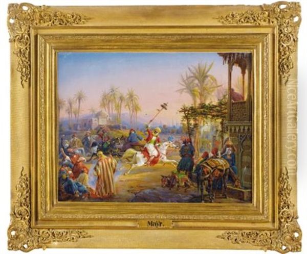 Depart De La Fantasia Oil Painting by Heinrich Von Mayr