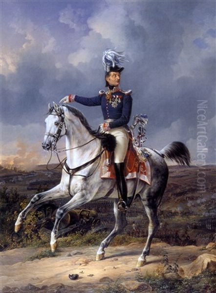 Bildnis Des Carl Philipp Freiherr Von Diez Oil Painting by Heinrich Von Mayr