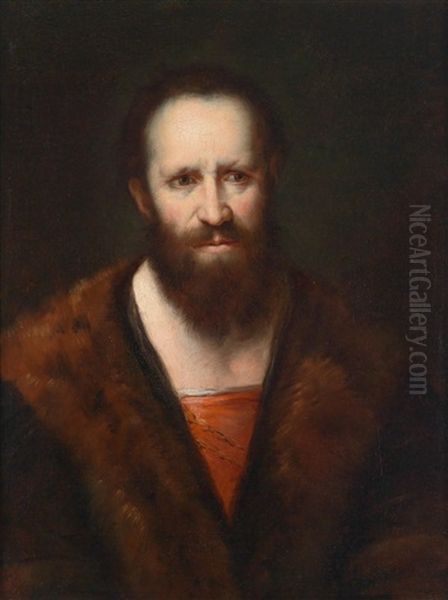 Portrait Of A Bearded Man (an Apostle?) Oil Painting by Johann Ulrich Mayr