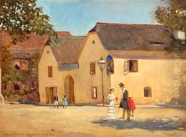 Beethovenhaus Heiligen Stadt Wien Oil Painting by Karl Mayr