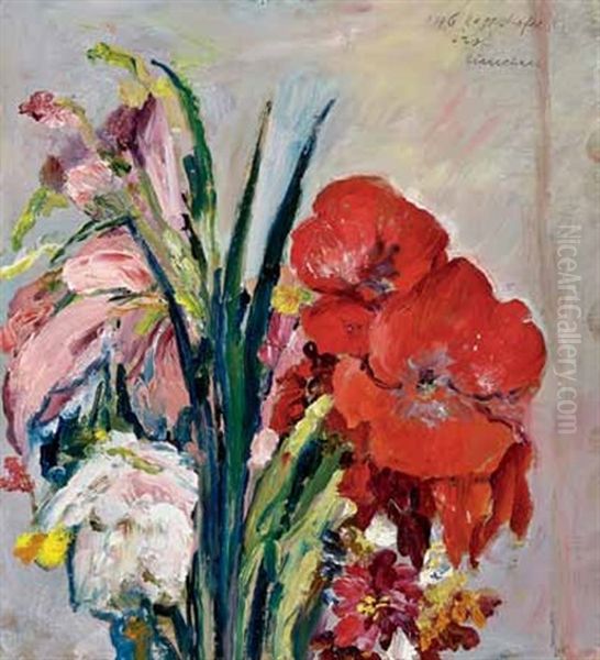 Blumenstillleben Oil Painting by Max Mayrshofer