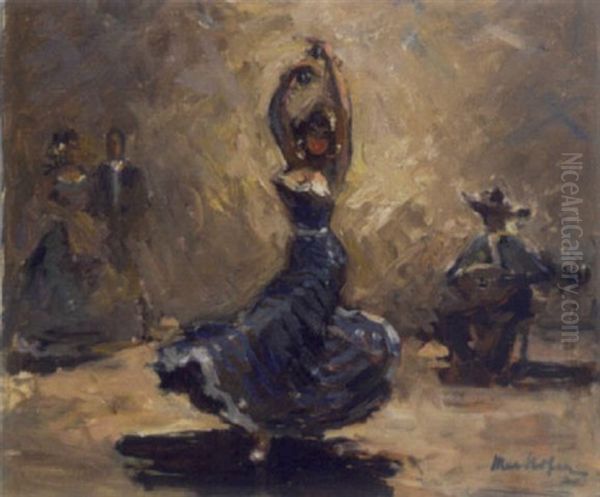 Flamencotanzerinnen Oil Painting by Max Mayrshofer