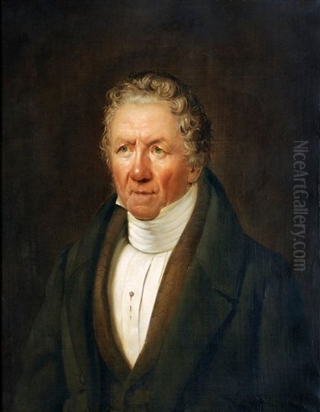 Kakelugnsmakare Josef Ofverberg Oil Painting by Carl Petter Mazer