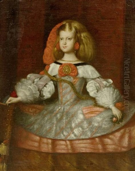 Portrat Der Infantin Margarita Theresa Von Spanien Oil Painting by Juan Bautista Martinez del Mazo