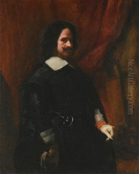 Portrait Of Diego De Silva Y Velazquez Oil Painting by Juan Bautista Martinez del Mazo