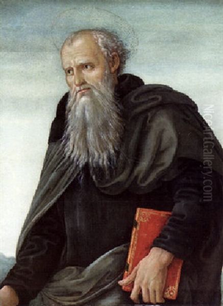 Saint Anthony Abbot (?) Oil Painting by Agnolo di Domenico del Mazziere