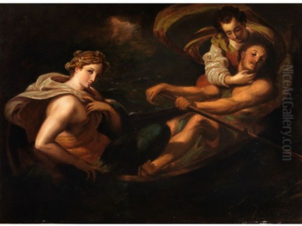 Mythologische Szene Oil Painting by Girolamo Mazzola Bedoli