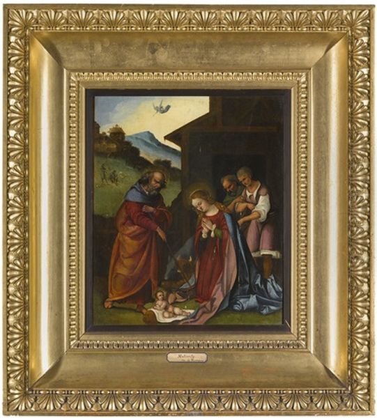 The Adoration Of The Shepherds Oil Painting by Ludovico Mazzolino