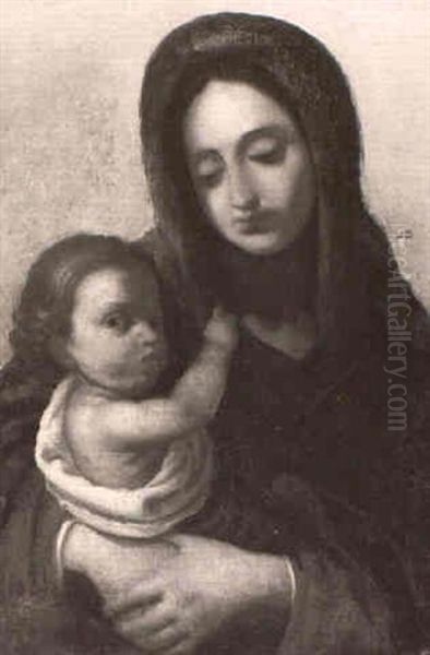 Madonna And Child Oil Painting by Ludovico Mazzolino