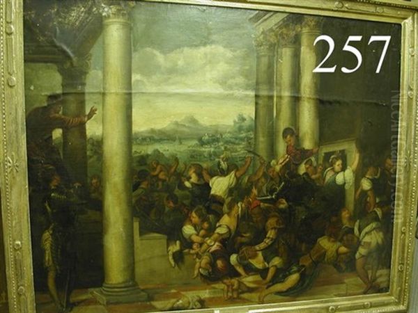 Il Trucidare Della Santa Innocenza Oil Painting by Sebastiano Mazzoni