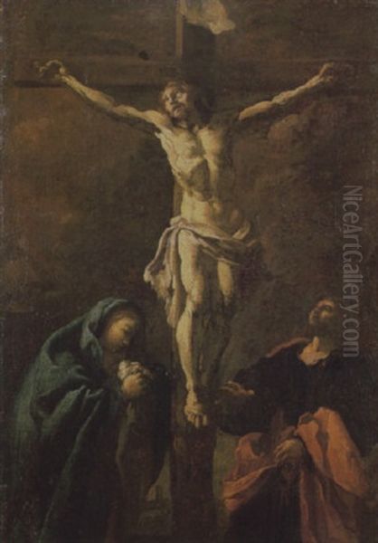 The Crucifixion Oil Painting by Pier Francesco (il Morazzone) Mazzuchelli