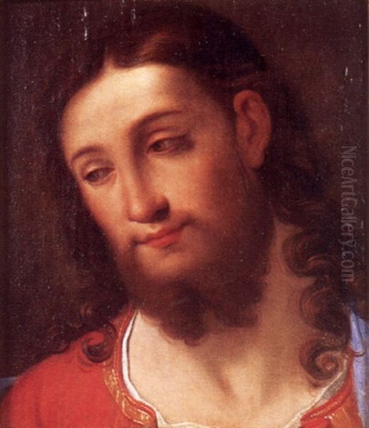 Visage Du Christ Oil Painting by Giuseppe Mazzuoli