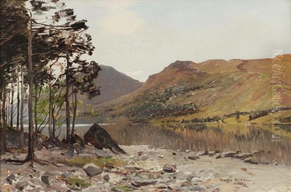 At The Edge Of The Loch Oil Painting by Walter McAdam