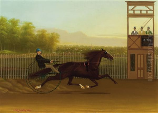 Trotting Horse Time 2. 25 Oil Painting by John McAuliffe