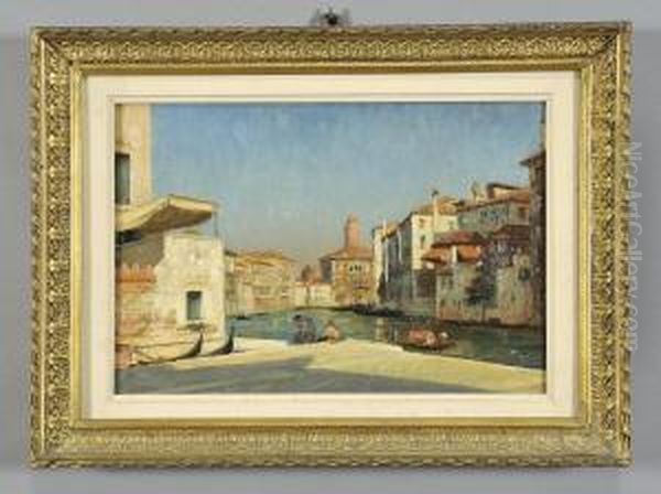 Scorcio Di Venezia Oil Painting by Ernesto Bertea