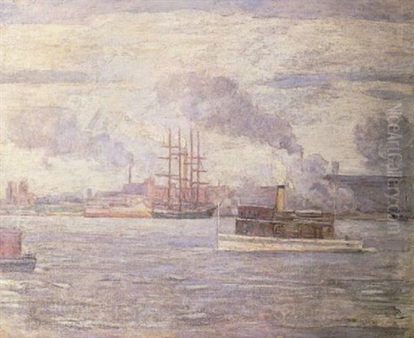 Along The Delaware Oil Painting by Harry Bainbridge McCarter