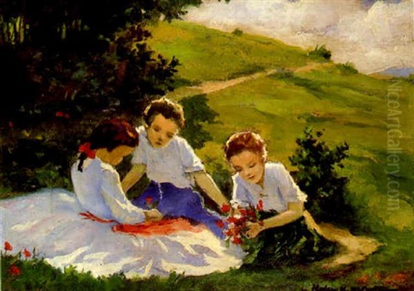 Gathering Flowers by Helen Kineer McCarthy