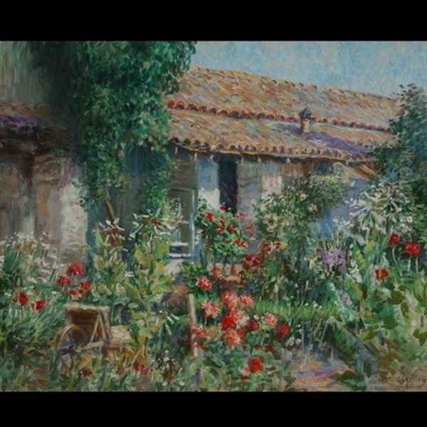 The Gardens At San Juan Batista Oil Painting by Clara Taggart Mcchesney