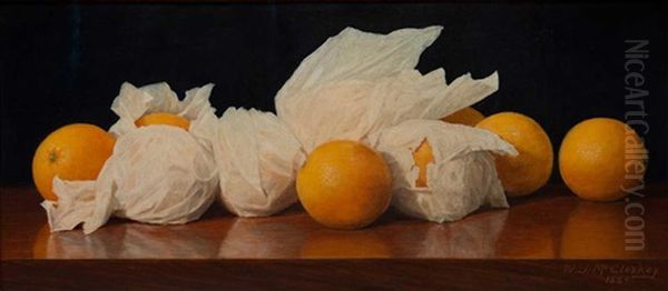 Valencia Oranges Oil Painting by William J. McCloskey