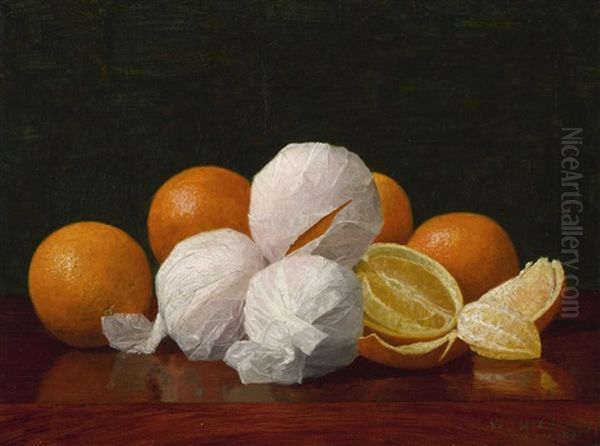 Untitled (wrapped Oranges) Oil Painting by William J. McCloskey