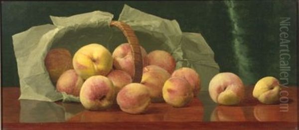 Peaches Oil Painting by William J. McCloskey