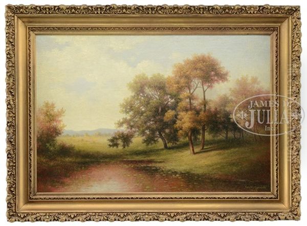 New England Autumn Landscape Oil Painting by George Mcconnell