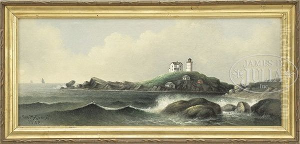 Nubble Lighthouse, Cape Neddick, Maine Oil Painting by George Mcconnell