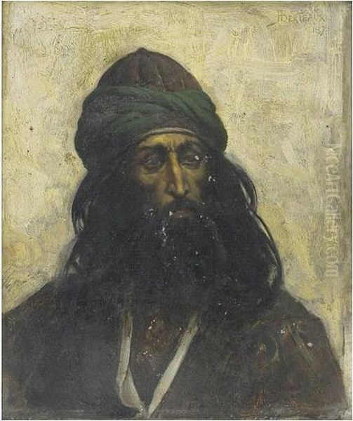 Un Derviche Oil Painting by Hippolyte Dominique Berteaux