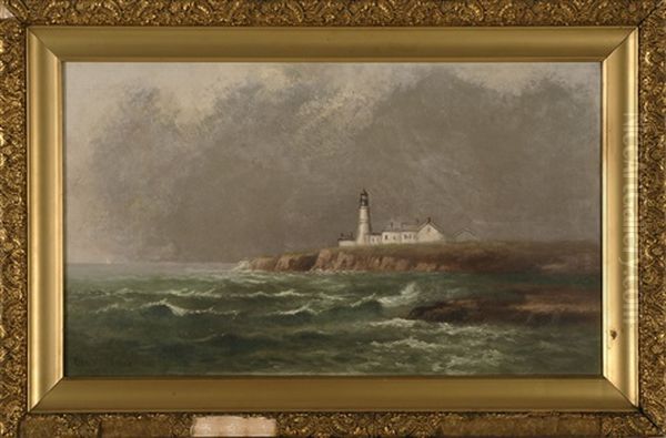 Portland Head Light Oil Painting by George Mcconnell