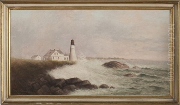 Portland Head Light Oil Painting by George Mcconnell