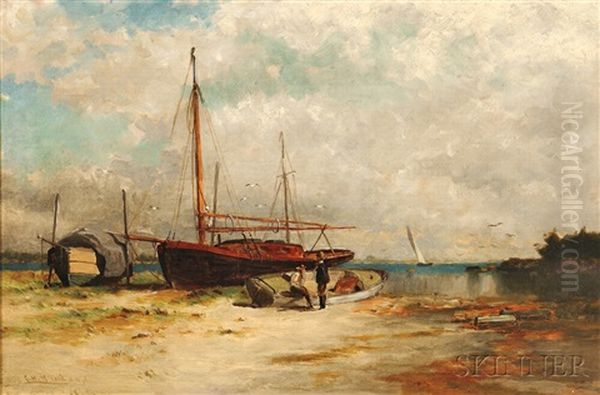 Boats On The Shore Oil Painting by George Herbert McCord