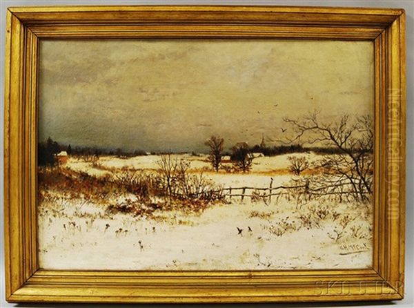 Winter Field Landscape Oil Painting by George Herbert McCord