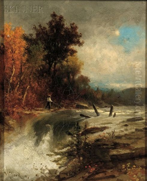 Fisherman By A River Oil Painting by George Herbert McCord