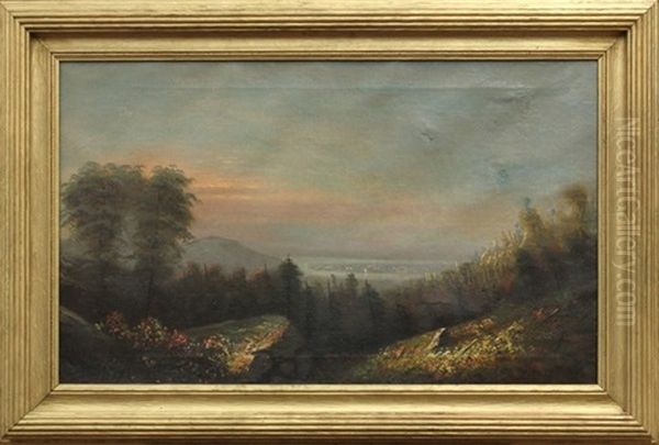 View Of The Hudson River Valley Oil Painting by George Herbert McCord