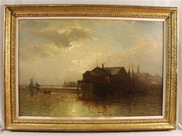 Gloucester Harbor Oil Painting by George Herbert McCord