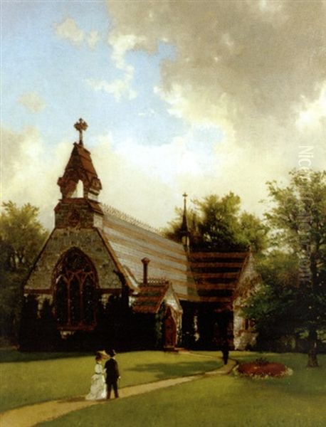 Sunday Morning, Riverdale Church Oil Painting by George Herbert McCord