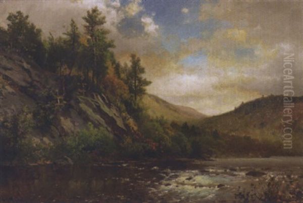 River In A Mountain Landscape Oil Painting by George Herbert McCord