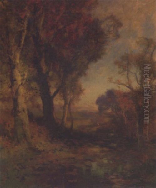 Autumn Trees Oil Painting by George Herbert McCord