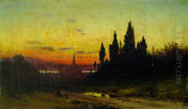 Sunset Glow Oil Painting by George Herbert McCord