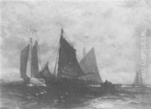 Ships Off The Coast by George Herbert McCord